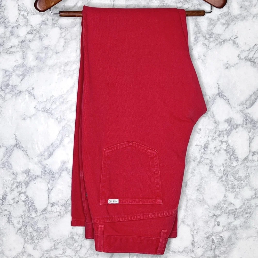 Guess 90s Red High Rise Canvas Jeans Made In USA Women’s 32 - Picture 2 of 13